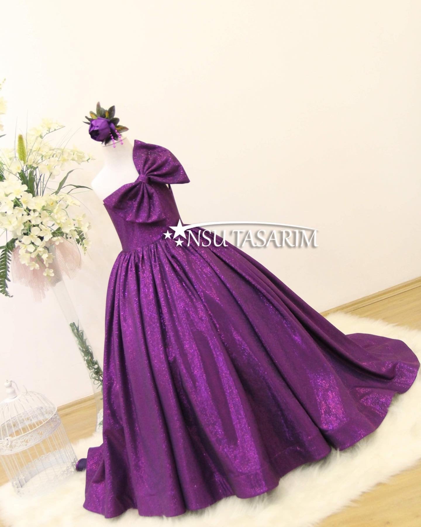 purple birthday dress