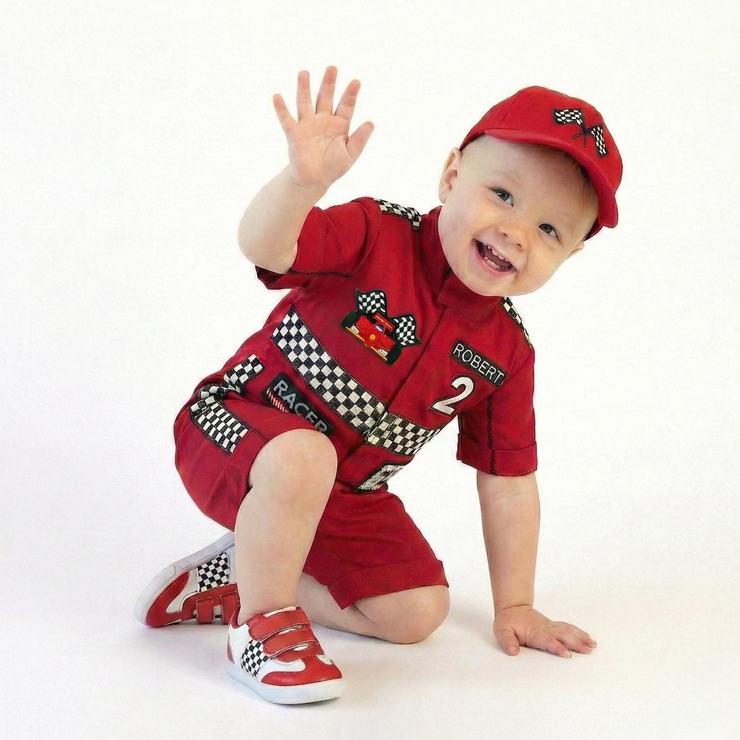 Baby Racer Style Personalized Race Car Birthday Costume for Toddlers - Toddler Racer ...