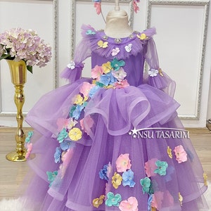 Robe Encanto Isabella / Luisa Deguisement de princesse pour Fille avec Sac  - Bleu