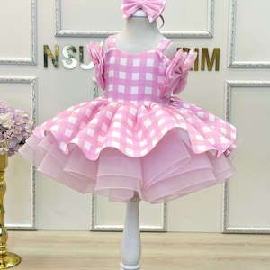 Barbi Costume Baby Girl Dress | Pink Party Outfit, Special Occasion Dress