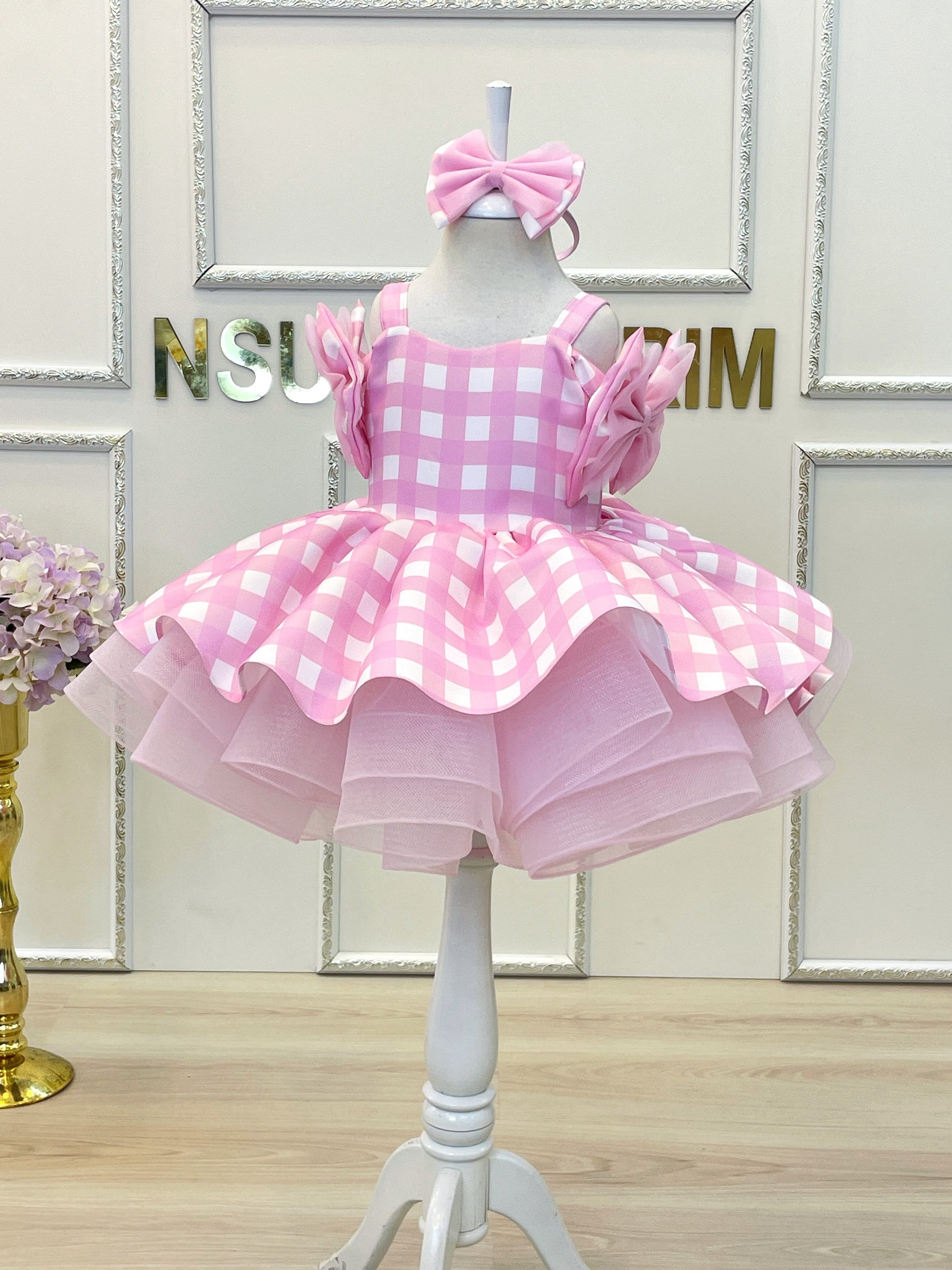 BCBL Vestido Barbie Para Bebé Niña Rosa Sin Mangas Espalda Mameluco 3 18  Meses