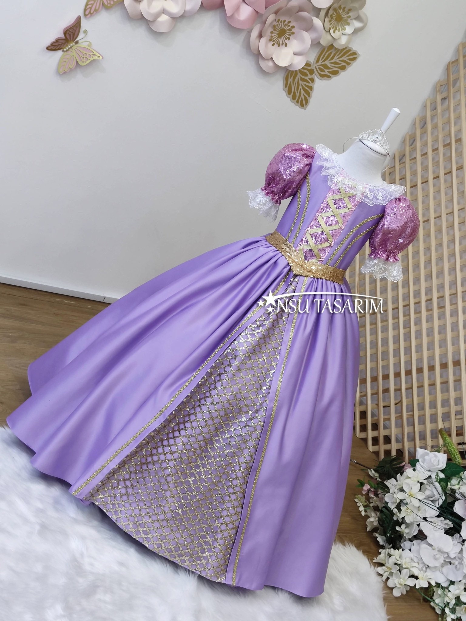 Princess Rapunzel Dress. Rapunzel Theme Dress. Rapunzel Costume