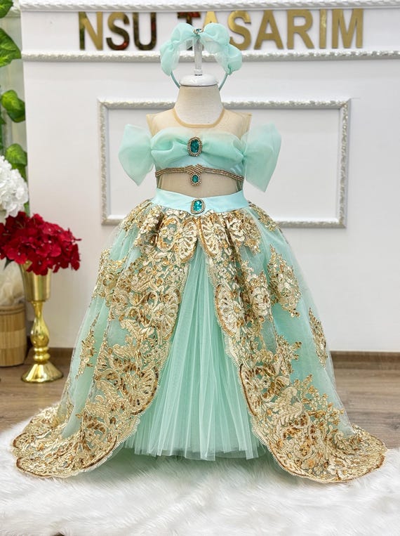 Cosplay Costume Vestito Carnevale Jasmine Bambina JASMINE - Main Image
