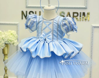 Disfraz de Cenicienta. Vestido de Cenicienta. Traje de Cenicienta. Vestido de niña Cenicienta. Vestido temático de Cenicienta. Vestido de cumpleaños. 1er cumpleaños.