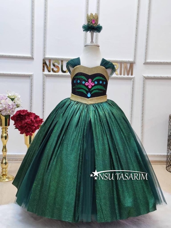 princess anna birthday dress Girls Anna Dress, Girls Dress, Princess Dress, Anna Dress, Girls Anna Inspired Dress, Birthday Party Dress, Frozen Dress, Party Dress