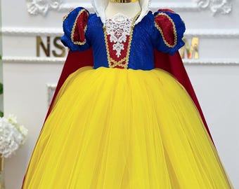 Snow White Full-Length Princess Dress | Toddler Ball Gown | Party Outfit | First Birthday Dress