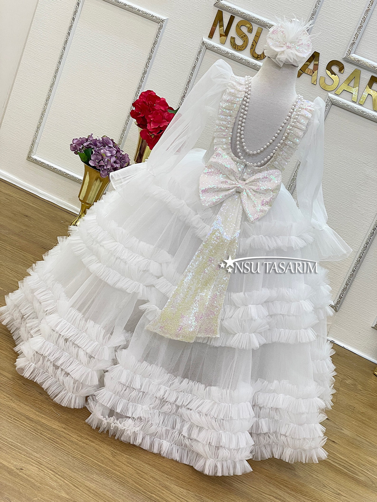 White Baby Girl Dress. Flower Girl Dress. Sparkle White Dress. - Etsy