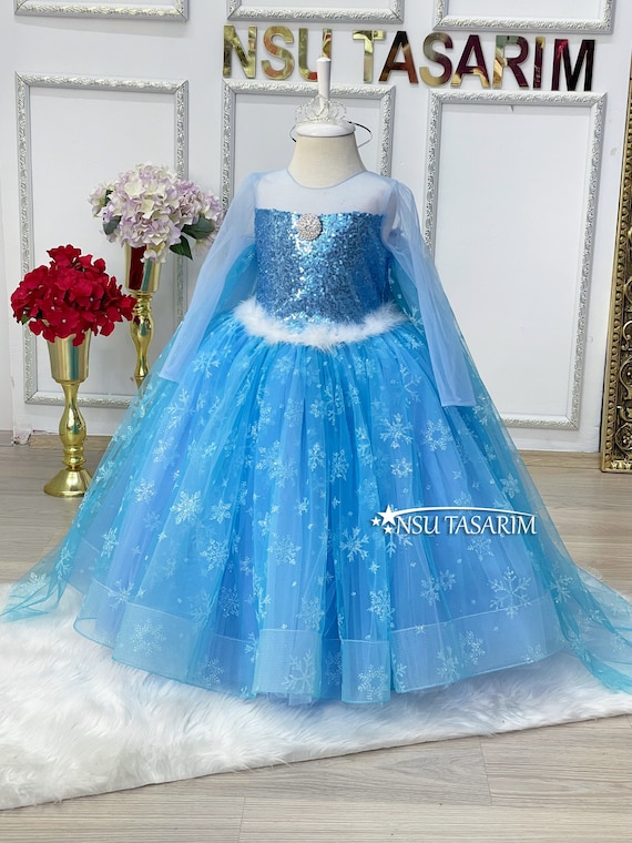 Frozen Costume . Baby Girl Dress. Frozen Birthday Dress. Elsa