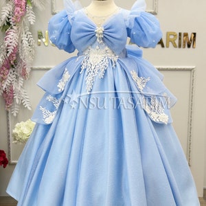 Cinderella Dress New Version, Cinderella costume,  Cinderella princess birthday dress, Sparkle Blue cinderella dress