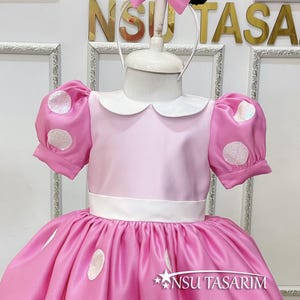 Pink Minnie Mouse Dress. Baby Girl Dress. Minnie Mouse Birthday Dress ...