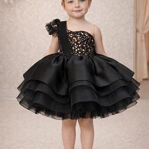 black and gold junior dresses Amazon.com: FUSLW Black Flower Girl Dress Gold Sequin Girl Pageant Ball Gown  Sleeveless Prom Dress for Girls 10-12: Clothing, Shoes & Jewelry