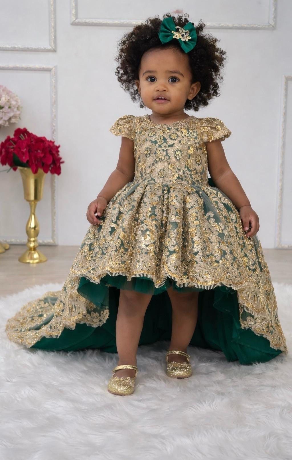 Vestito da bambina, da damigella d'onore, per feste, 1-10 anni