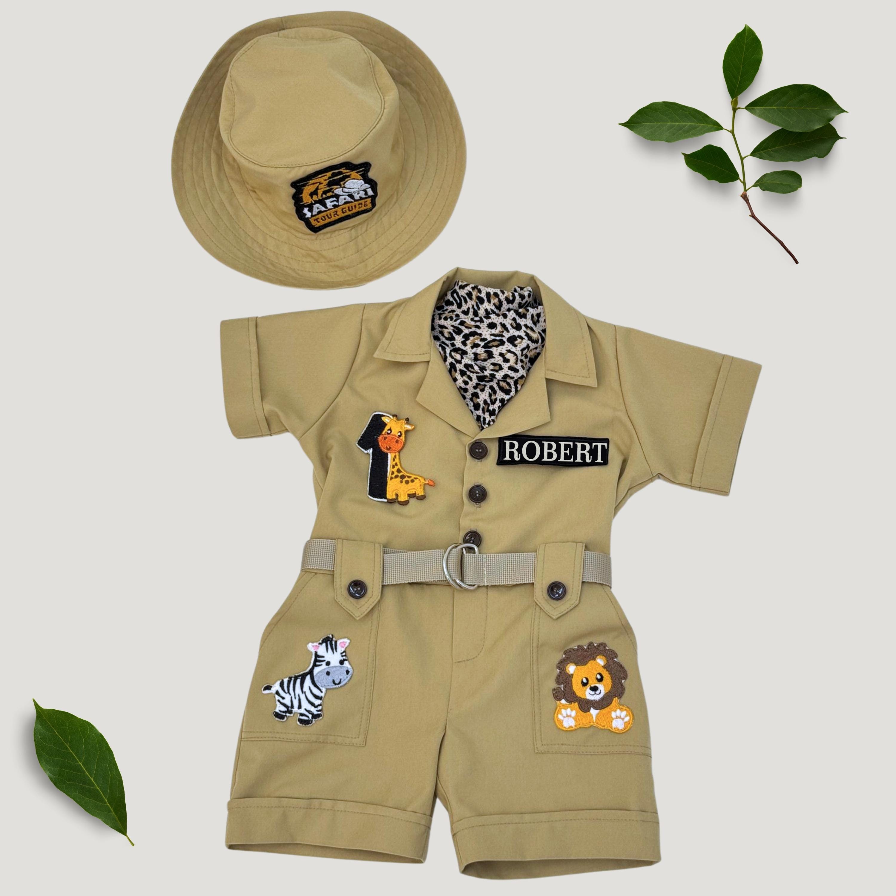 Personalized Baby Safari Outfit – 1st Birthday Outfit for Boys & Girls, Wild One Birthday, Toddler Safari Costume