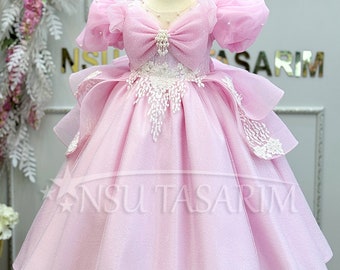 Pink Cinderella dress, Cinderella costume,  Cinderella princess birthday dress, Sparkle cinderella dress