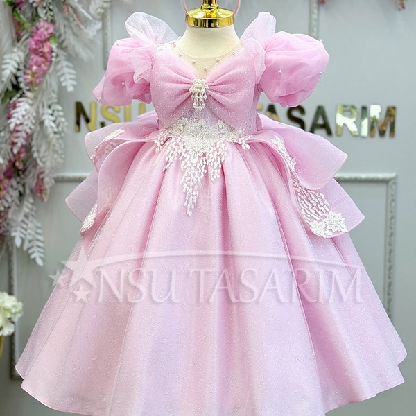 Pink Cinderella dress, Cinderella costume,  Cinderella princess birthday dress, Sparkle cinderella dress