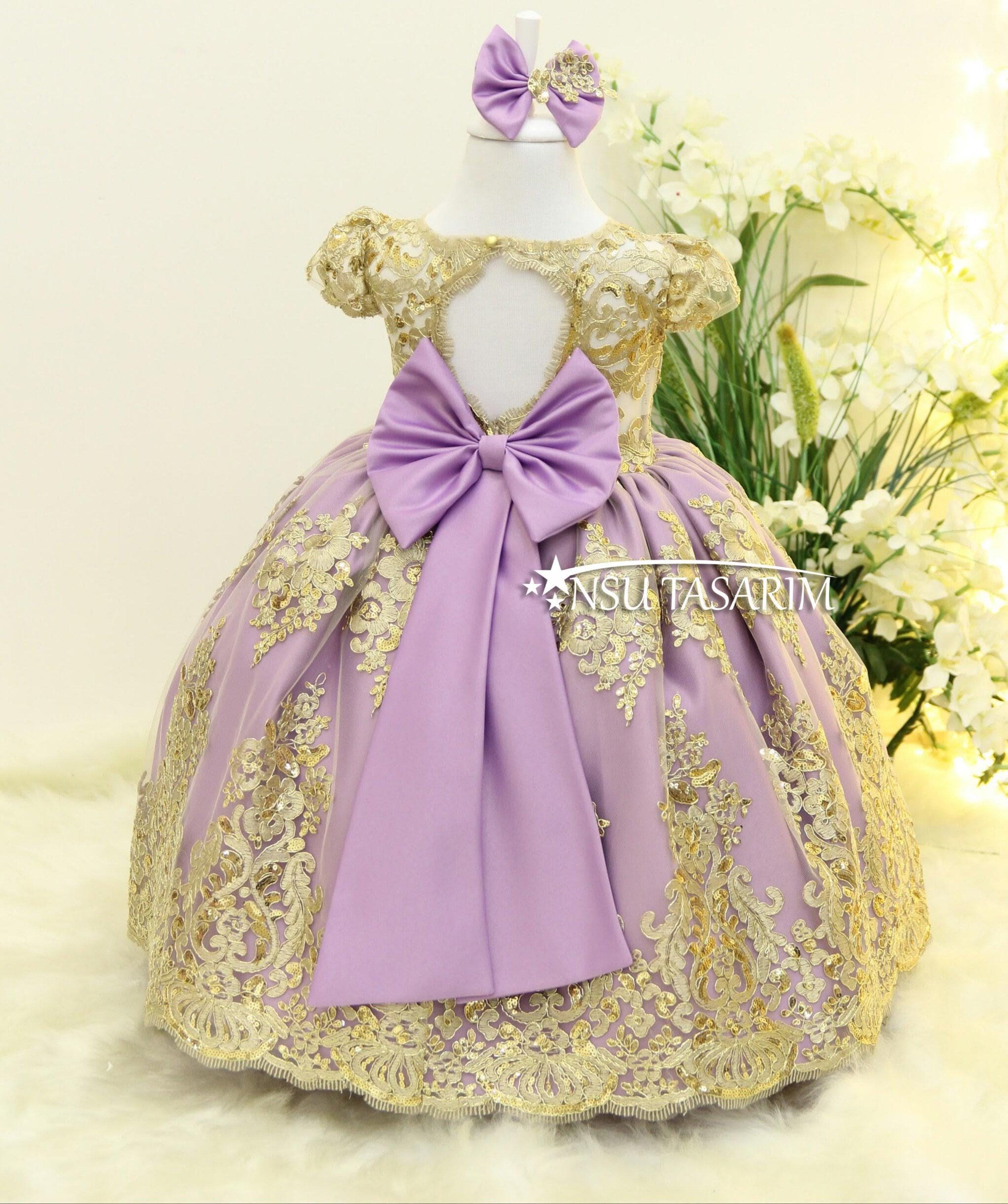 slim fit dress slacks Isla Purple & Gold Metallic Midi Dress – Girl In Mind main image 0