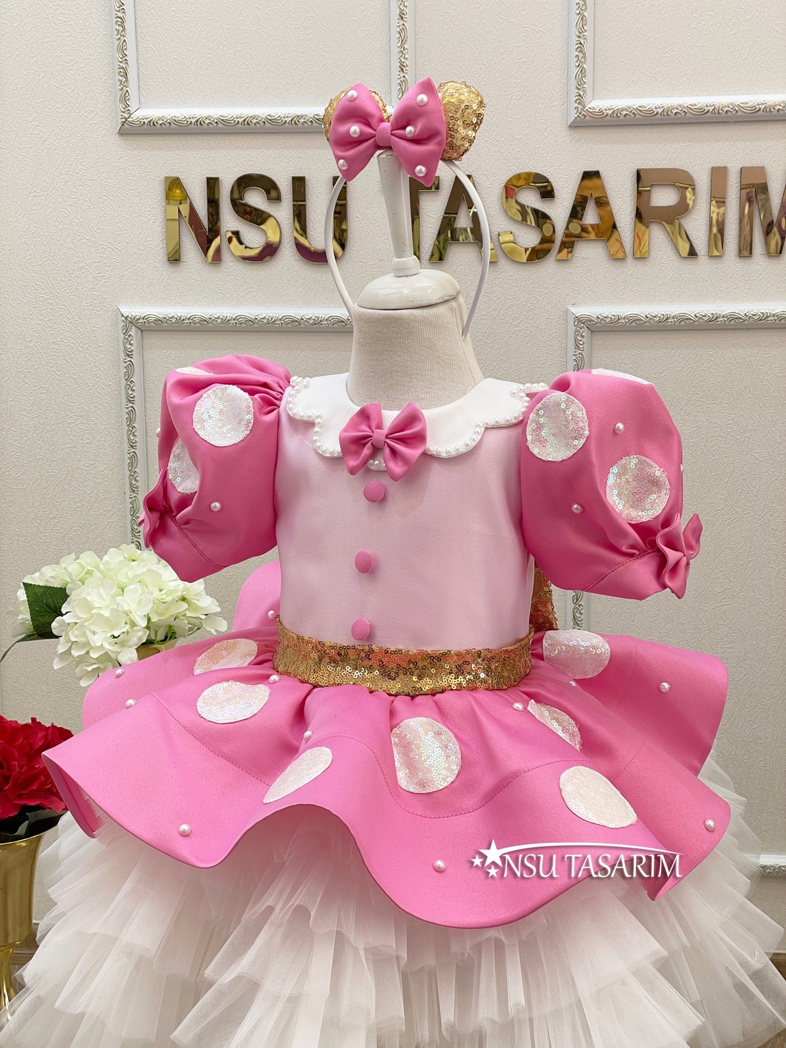 Pink Minnie Mouse Dress. Baby Girl Dress. Minnie Mouse Etsy