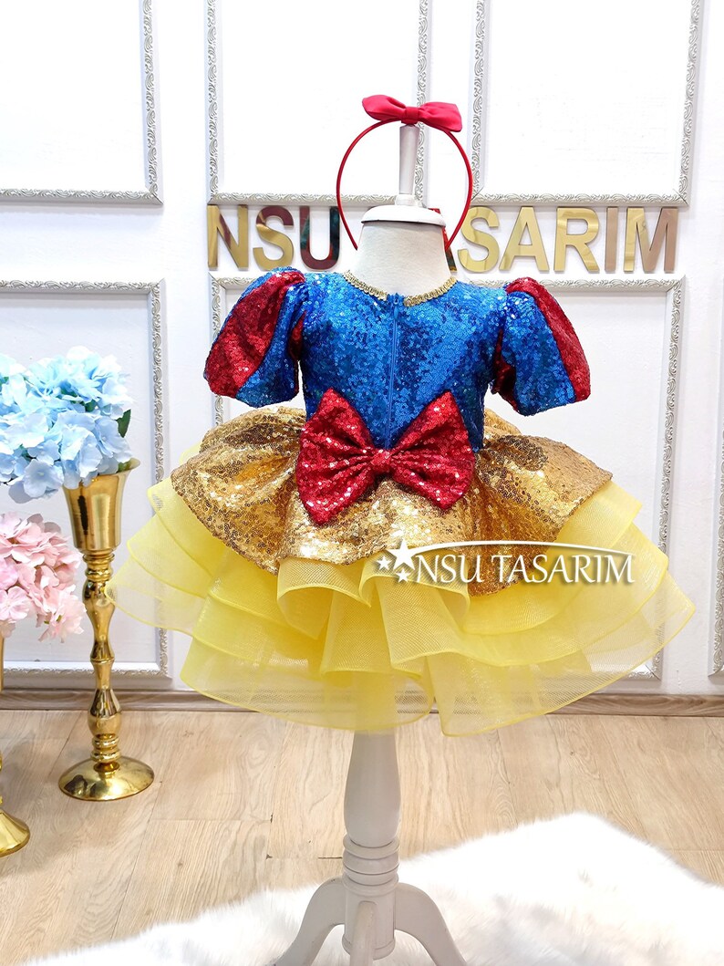 Snow White Dress . Baby Girl Dress. Snow White Birthday Dress. Etsy