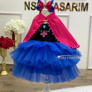 Vestido de Anna. Disfraz de Anna. Vestido con temática de la princesa Anna. Para ocasiones especiales. Vestido de princesa Anna para niña, vestido de princesa Anna para niña.
