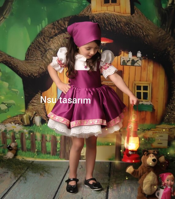 masha and the bear dress for girls