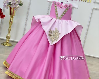 Pink Sleeping Beauty Dress: Aurora Princess Costume, Handmade