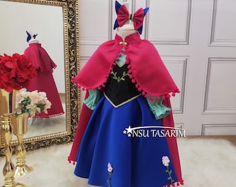 Princess Anna dress. Princess Anna costume. Anna theme dress. For special occasion. Anna dress