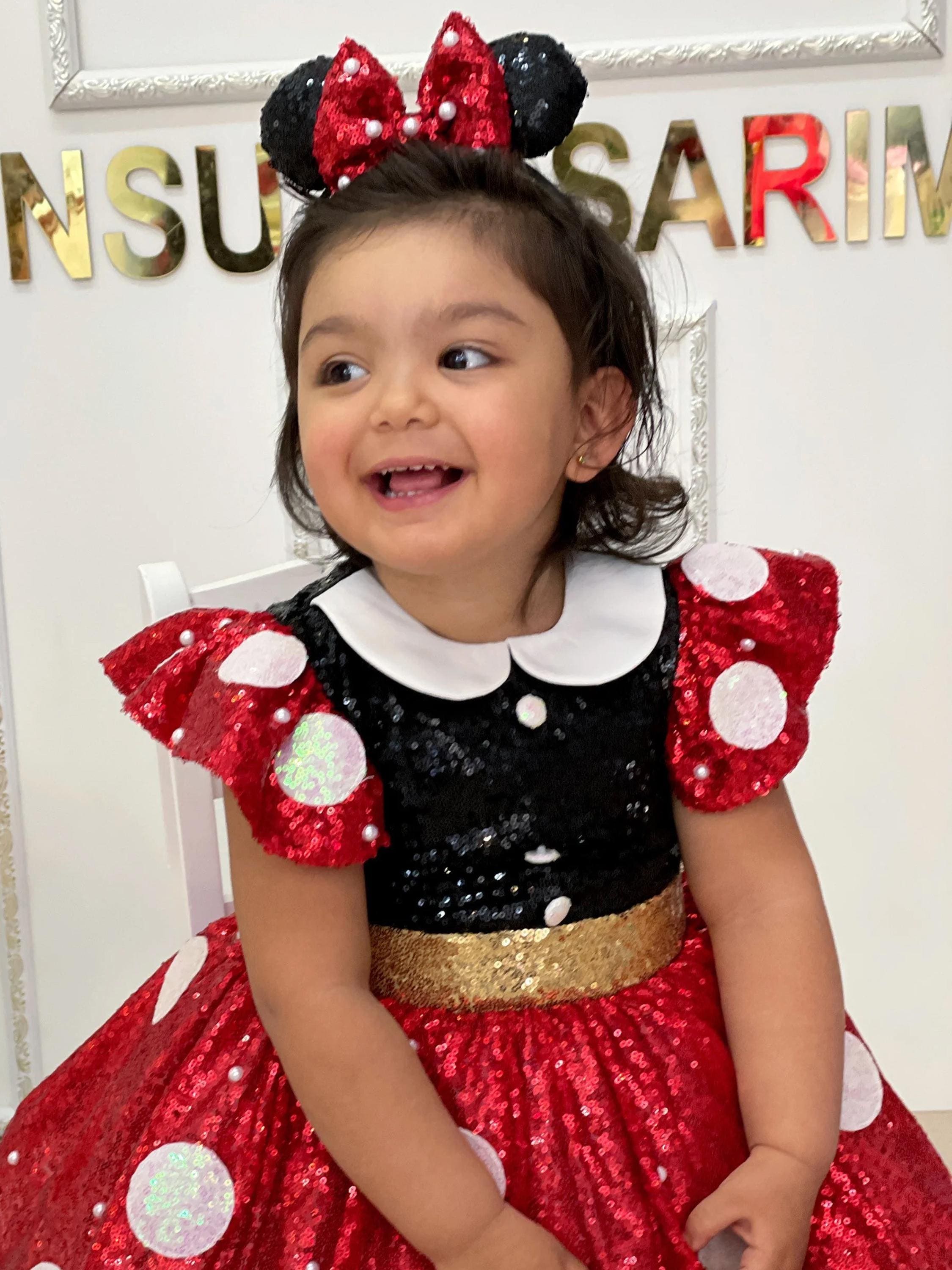 minnie mouse glitter dress Sparkly Minnie Mouse Tutu Dress, 12M-14 10 main image 1