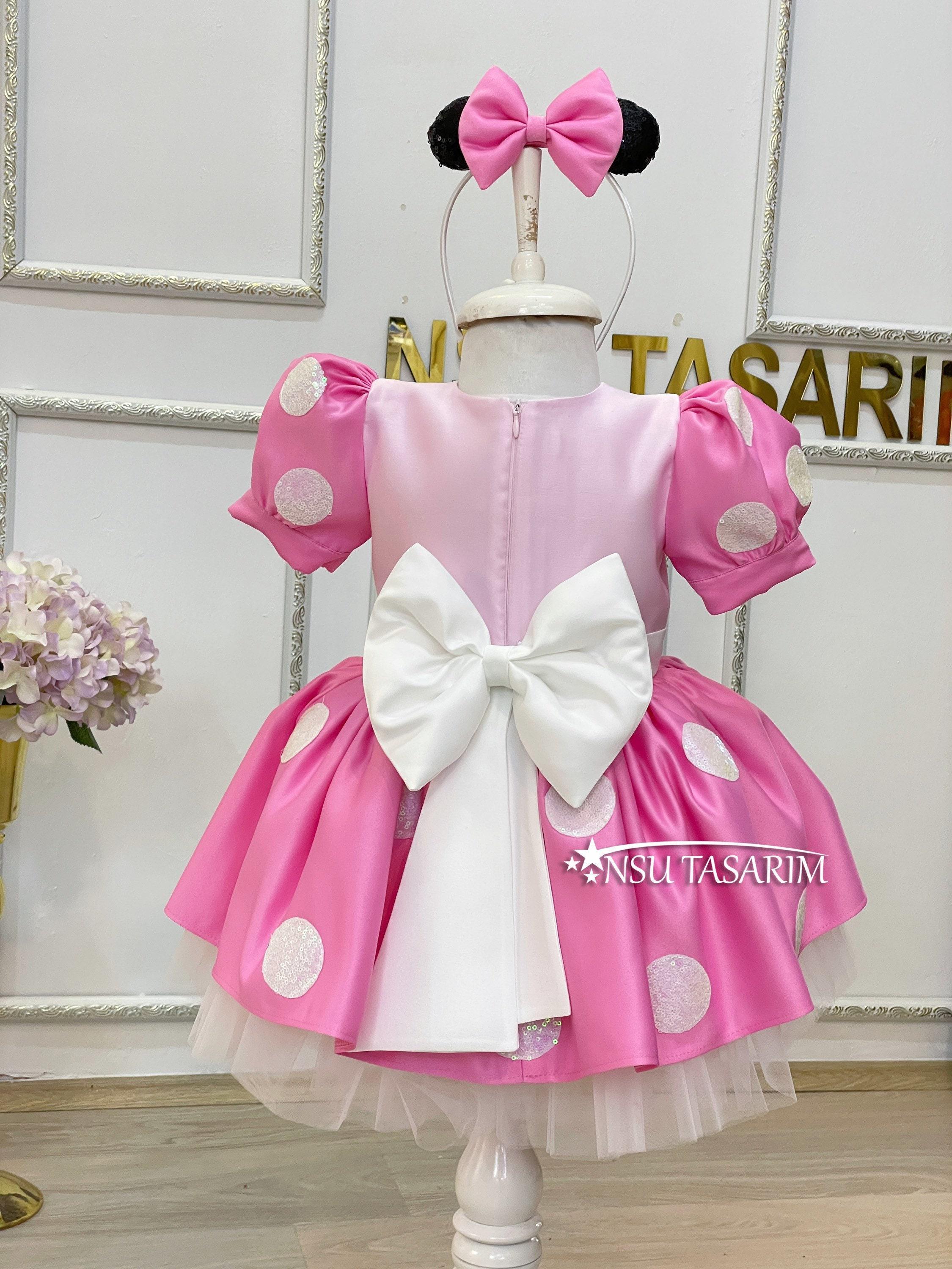 Pink Minnie Mouse Dress. Baby Girl Dress. Minnie Mouse Birthday Dress ...