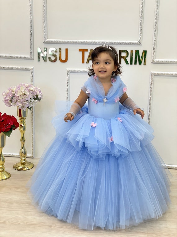 adviicd Cinderella Dresses For Girls Girl Maxi Dress Floral Short Sleeve  Dresses with Pockets for Girls - Walmart.com