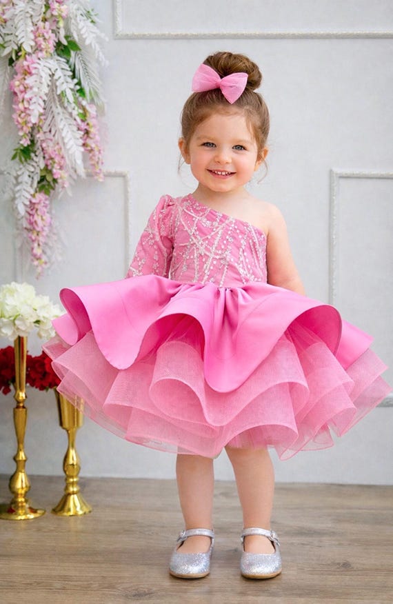 strapless open back dress Tori Mini Dress in Hot Pink main image 0