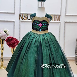 Princess Anna dress . Baby girl dress. Anna costume. princess anna birthday dress. Sparkle Anna dress. For special occasion. Handmade!