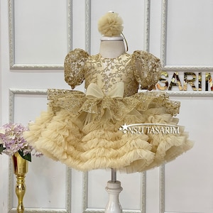gold newborn dress Newborn Gold Dress