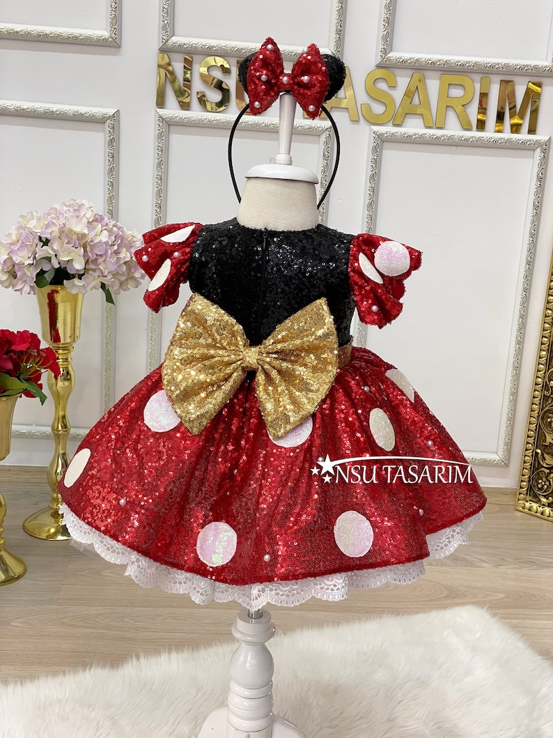 Red Minnie Mouse Dress. Baby Girl Dress. Minnie Mouse Birthday - Etsy
