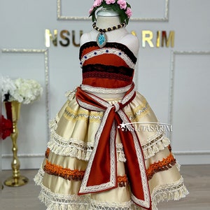 Moana Kostüm, Moana Kleid, Moana Halloween-Kostüm, Moana Prinzessin, Moana Geburtstags-Outfit