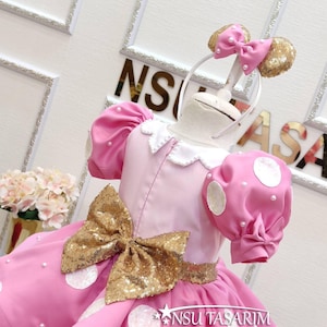 Pink Minnie Mouse Costume. Baby Girl Dress. Minnie Mouse Birthday Dress ...