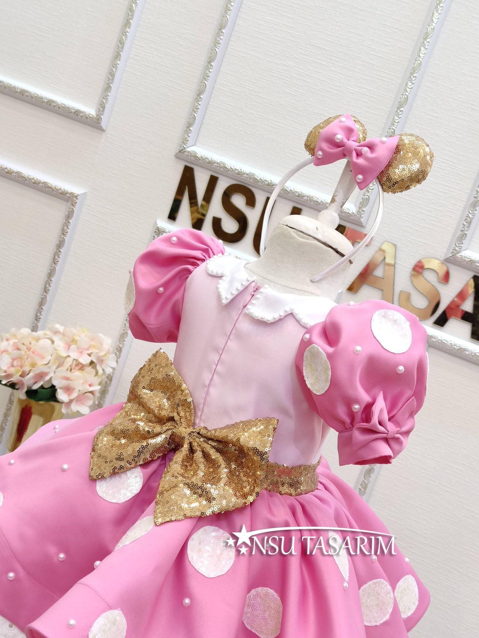 minnie mouse dress pink and gold Starla Strapless Diamante Maxi Dress - Gold