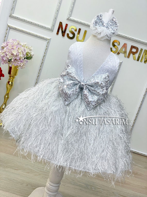 Girls silver sparkly dress hotsell