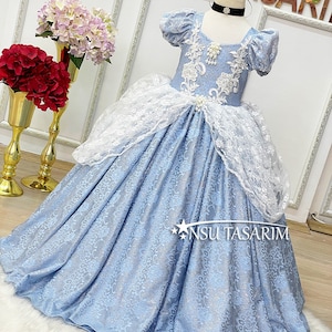 Cinderella costume . Baby girl dress. Cinderella princess birthday dress. Sparkle cinderella dress. For special occasion. Handmade!