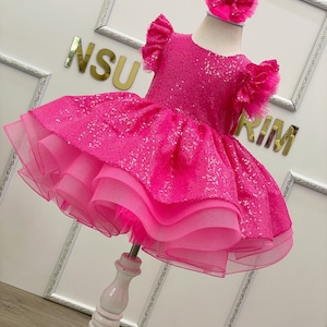 Vestido Para Niña Barbie 2267 Rosado 6 Rosa