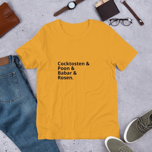 Cocktosten Poon Babar Rosen Fletch Funny 80s Chevy Chase Short-Sleeve Unisex T-Shirt