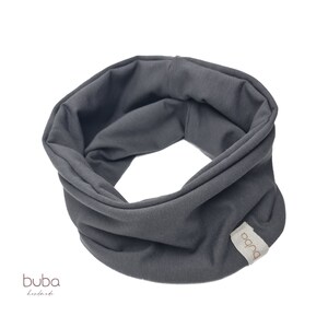 Loop scarf simple thin plain Anthrazit