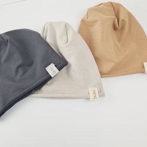 Beanie schlicht dünn einlagig Camel