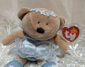 Ty Beanie Baby - Fairydust The Ballerina Bear - Peluche - 8 pollici (etichette non perfette)