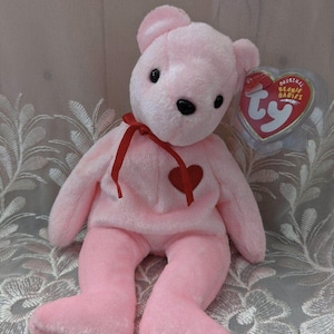 Ty Beanie Baby - Smooch-e the Pink Bear (20 cm)