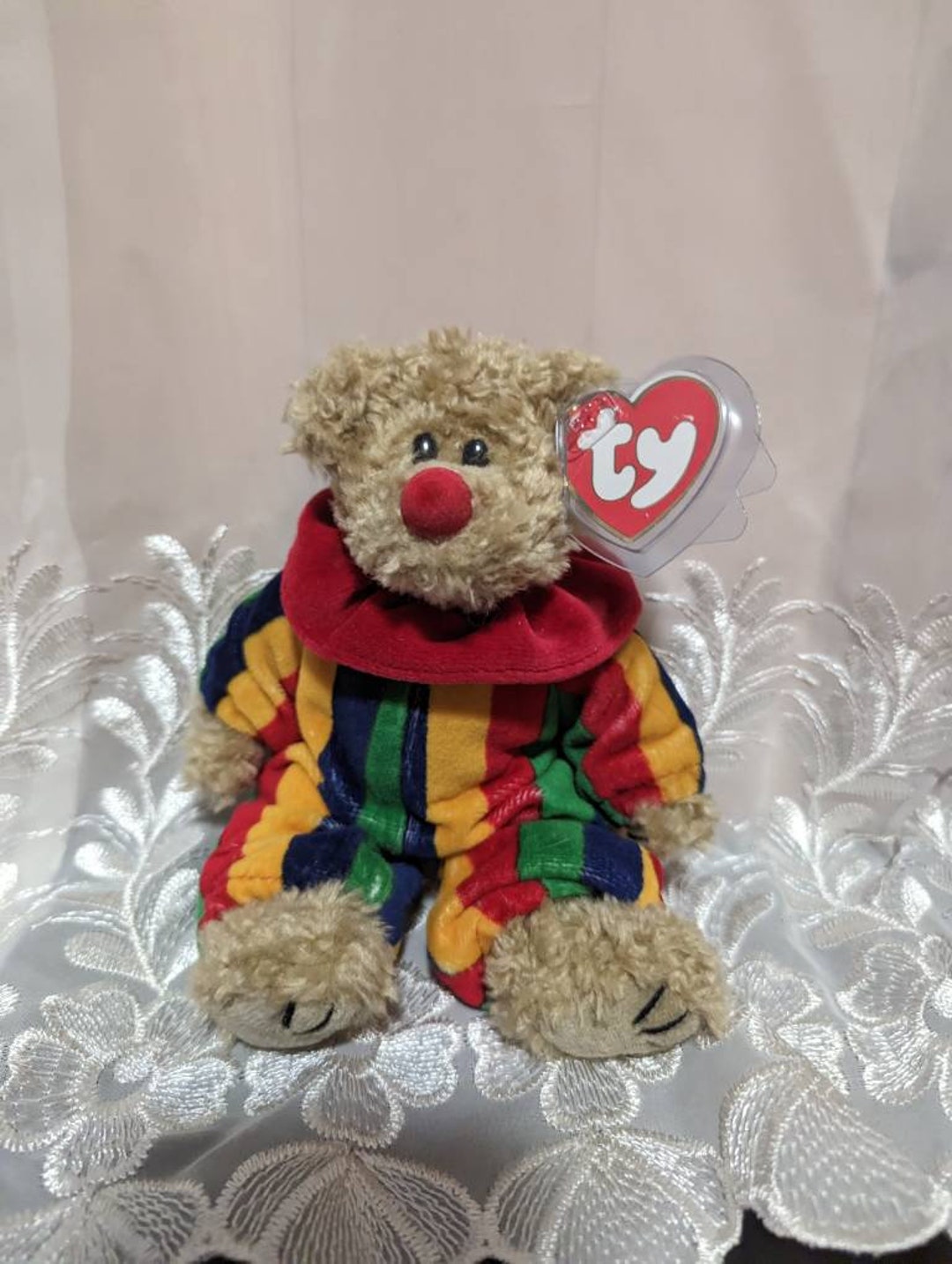 TY Attic Treasure Collection - Piccadilly the Clown Bear - Near