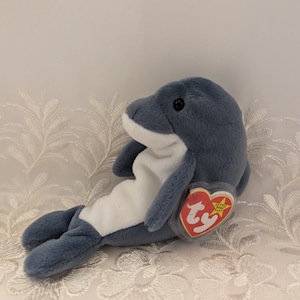 Ty Beanie Baby - Anthrazit Blauer Delphin (7 in)