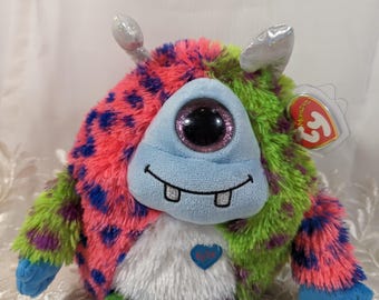 Vintage Ty Monstaz Beanie Plush 'frankie' (6 Inch) - No Sound