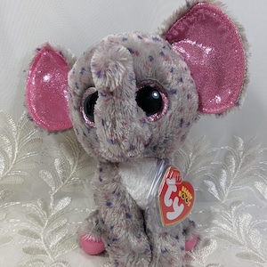 Étiquette presque neuve Ty Beanie Boo - Specs l'éléphant (6 po.)
