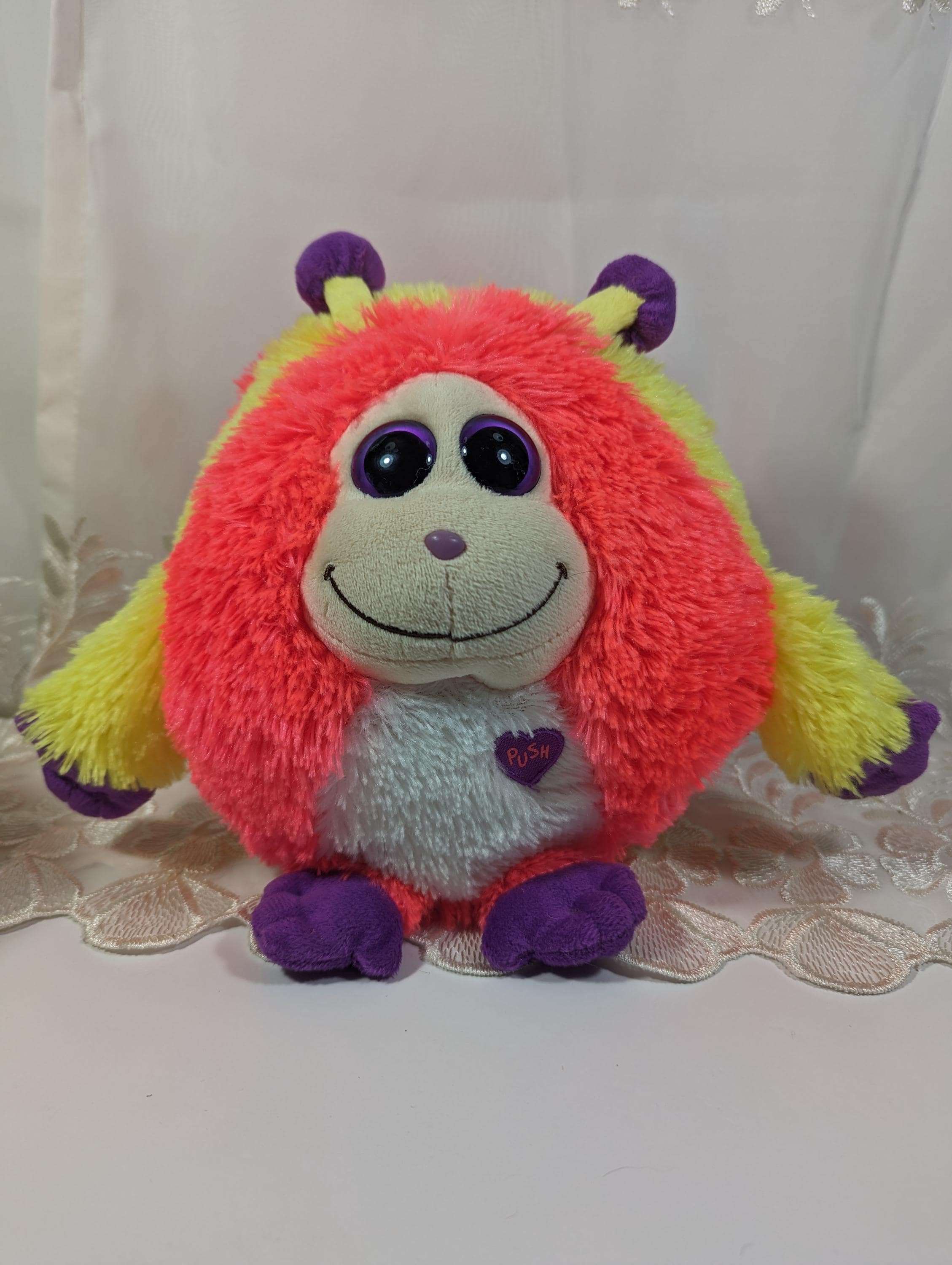 Ty Monstaz - Murphy the Orange Ball Monster (8in) No Tag, No Sound