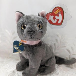 Ty Beanie Baby - Arlene the gray cat from Garfield (6in)
